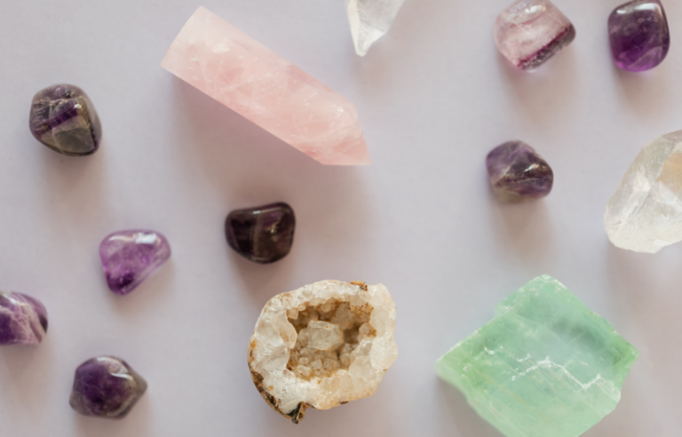 A collection of colourful crystals